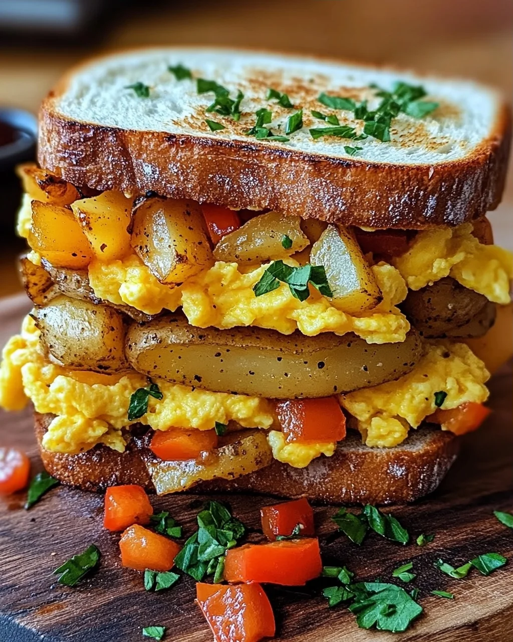 Bauernfrühstücks-Sandwich