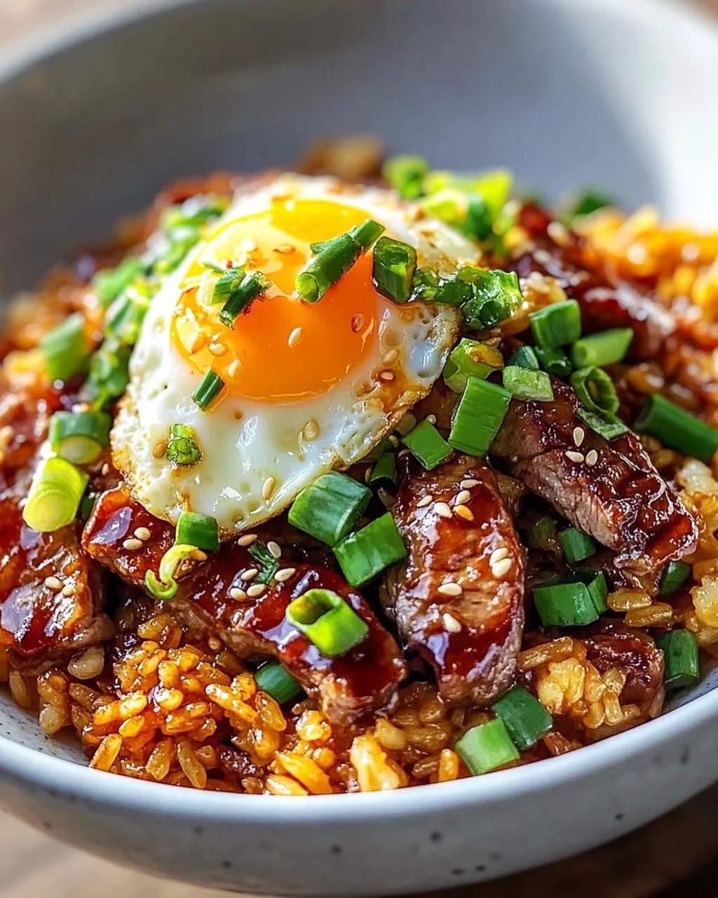 Bestes Teriyaki Fried Rice Rezept mit Ei & Frühlingszwiebeln