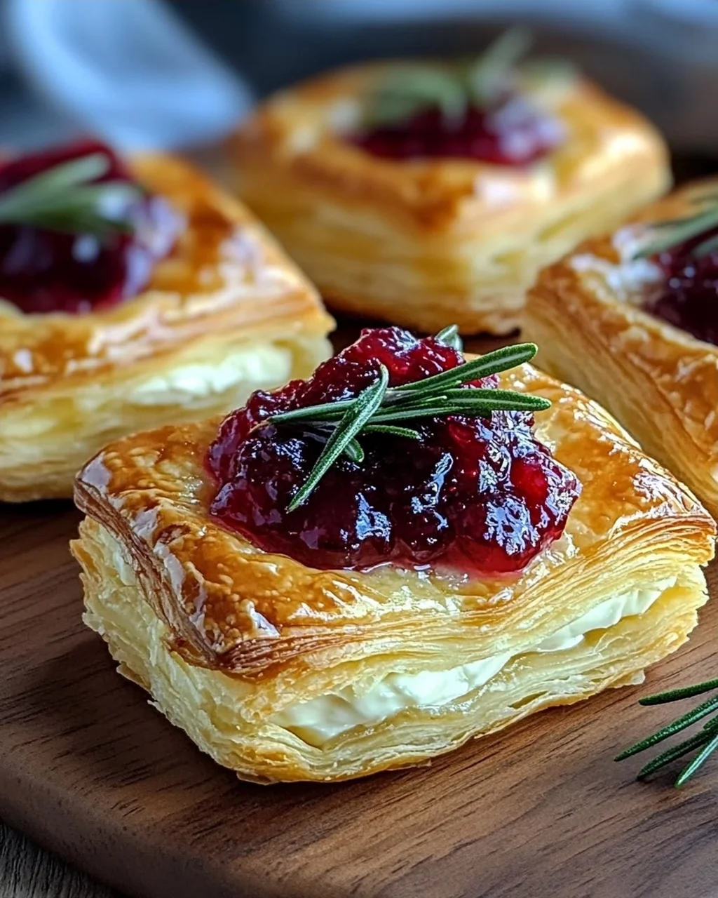 Blätterteig-Häppchen mit Camembert