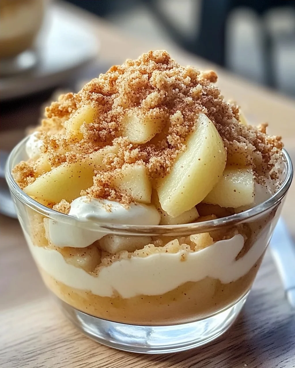 Bratapfel-Crumble auf Zimtcreme