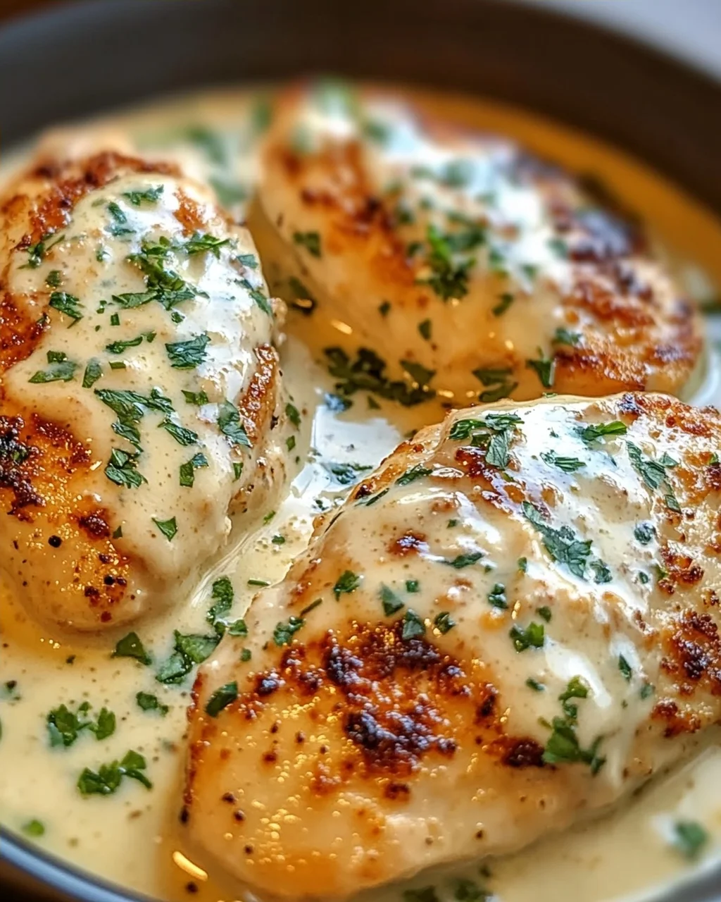 Cremiges Parmesan-Hühnchen mit Frischkäse