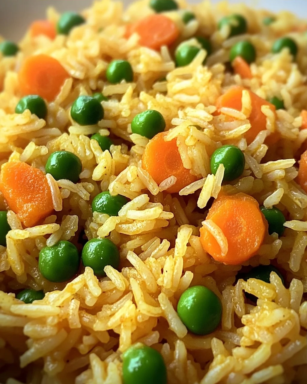 Curryreis mit Erbsen und Möhren