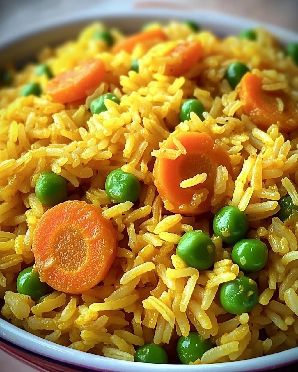Curryreis mit Erbsen und Möhren