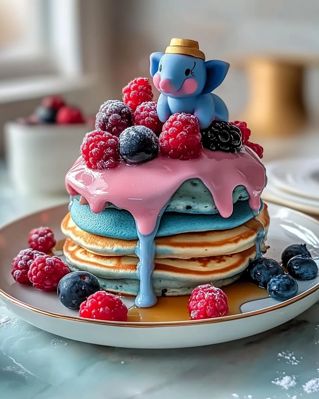 Dumbo fliegende Elefanten-Pfannkuchen für fröhliche Frühstücke