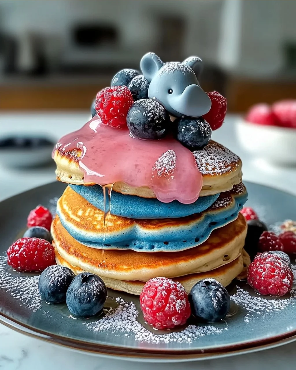 Dumbo fliegende Elefanten-Pfannkuchen für fröhliche Frühstücke
