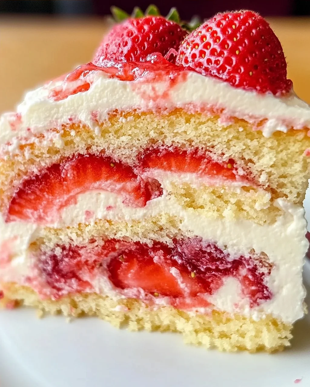 Erdbeer-Erdbeben-Kuchen mit cremigem Swirl