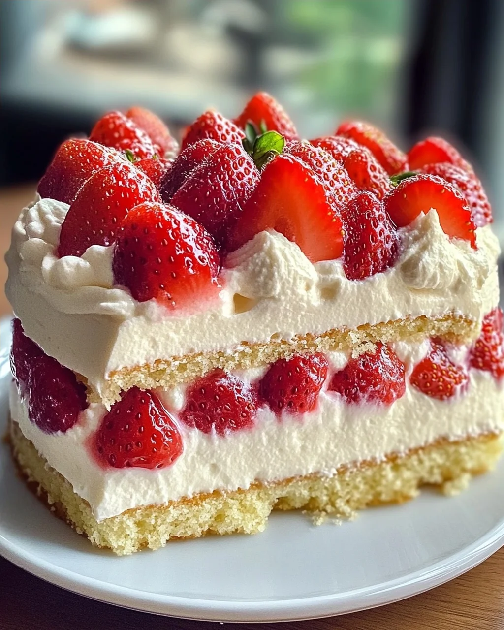 Erdbeerkuchen mit Schmand-Vanillecreme