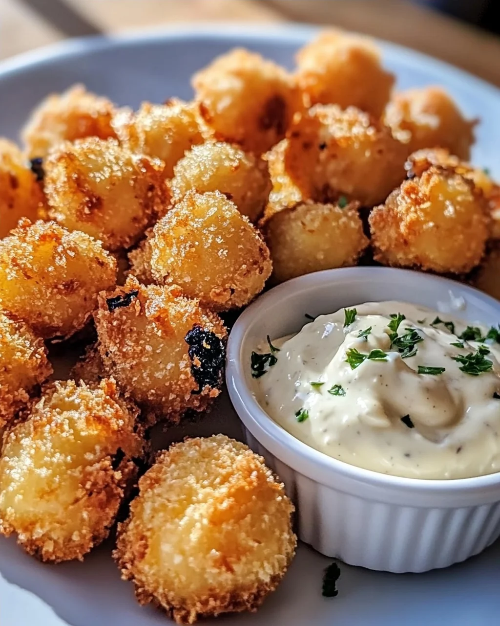 Frittierte Oliven mit Knoblauch-Aioli selbst gemacht
