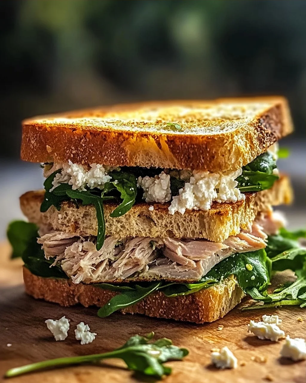 Gegrilltes Thunfisch-Sandwich mit Feta