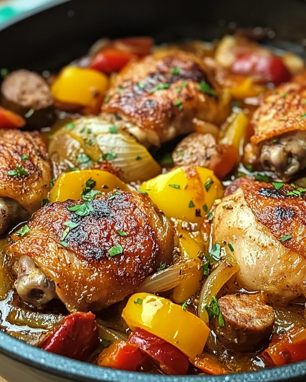 Hähnchen Scarpariello perfekt für Familienabende