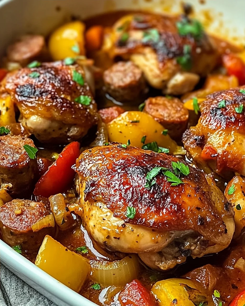 Hähnchen Scarpariello perfekt für Familienabende