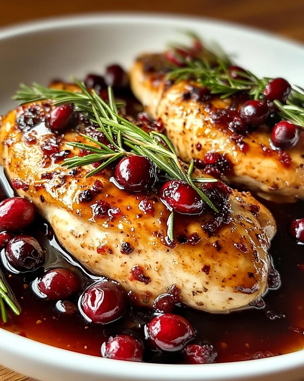 Hähnchen mit Preiselbeer-Balsamico-Glasur