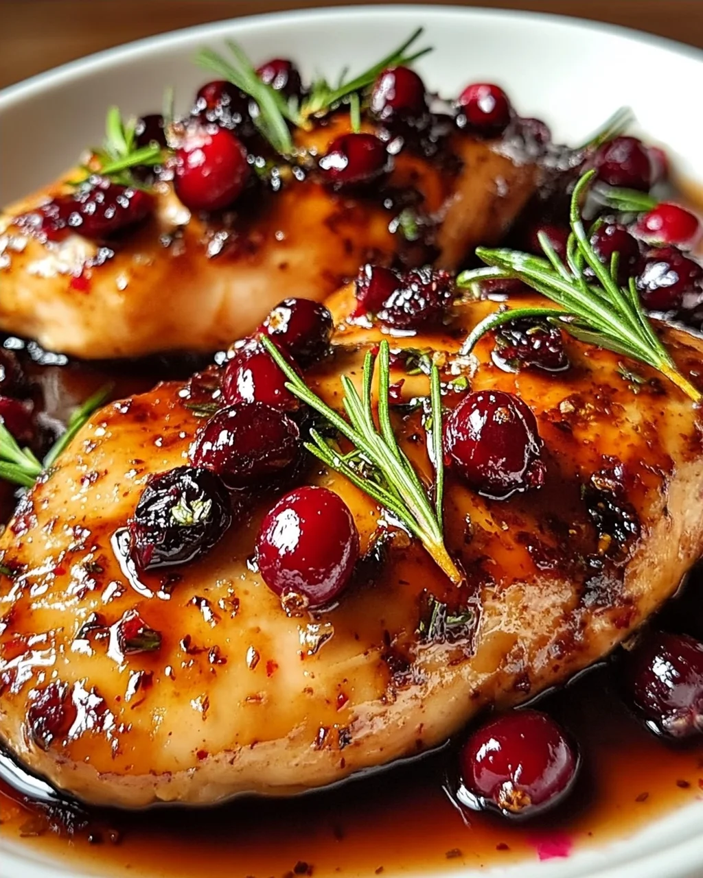 Hähnchen mit Preiselbeer-Balsamico-Glasur