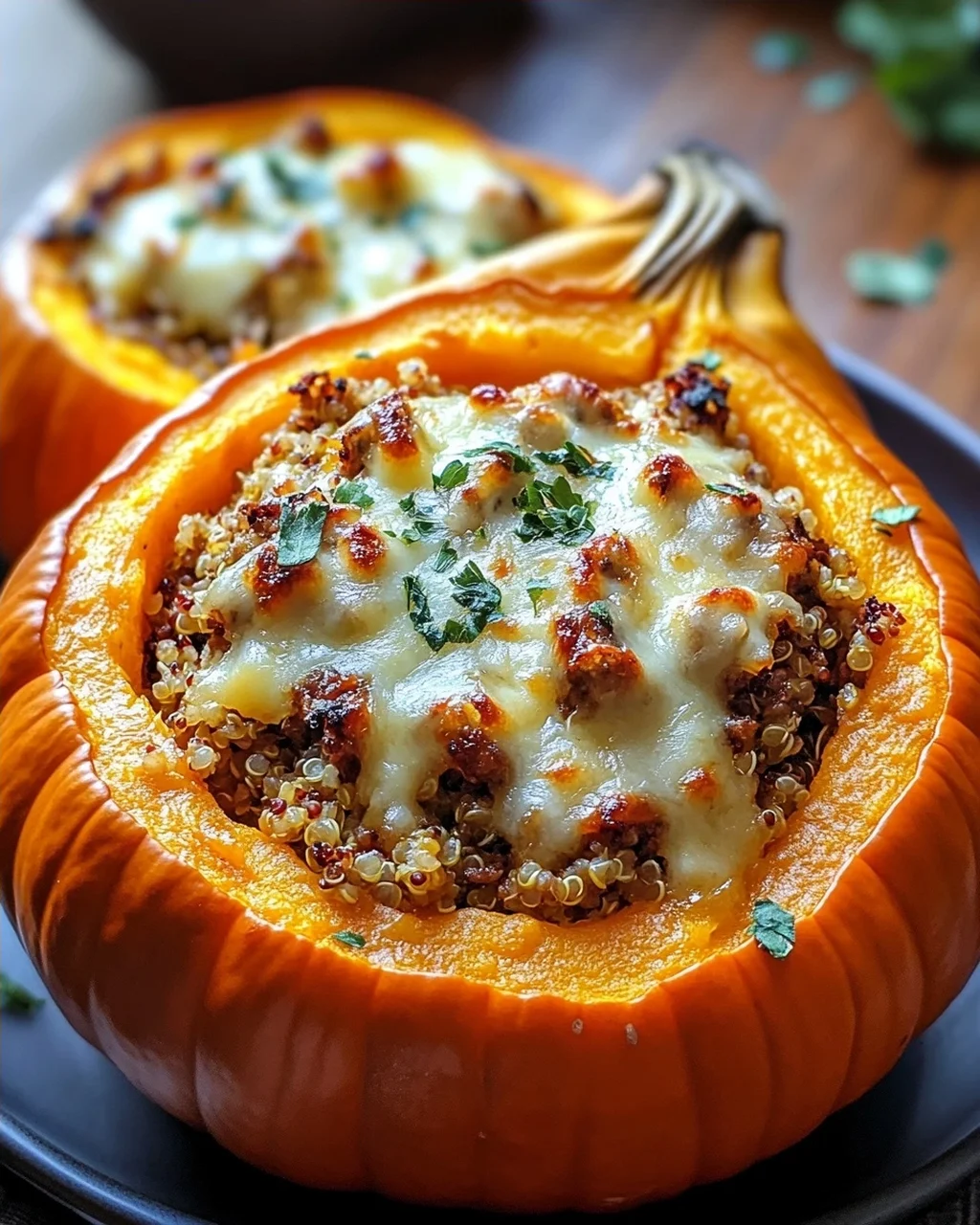 Herzhafter gefüllter Kürbis: Gemütliches Herbst-Rezept genießen