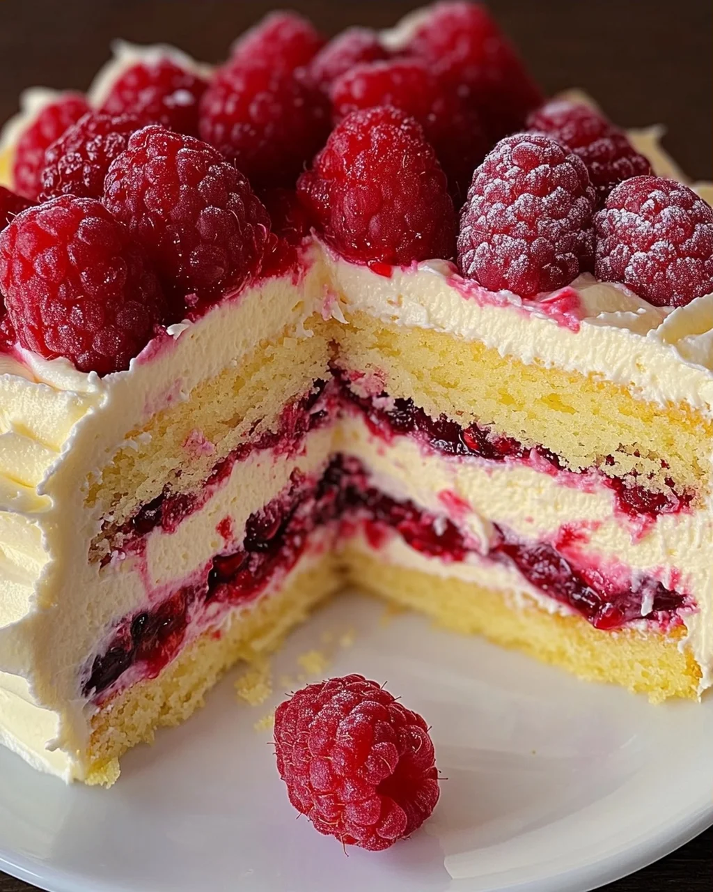 Himbeertorte mit Paradiescreme