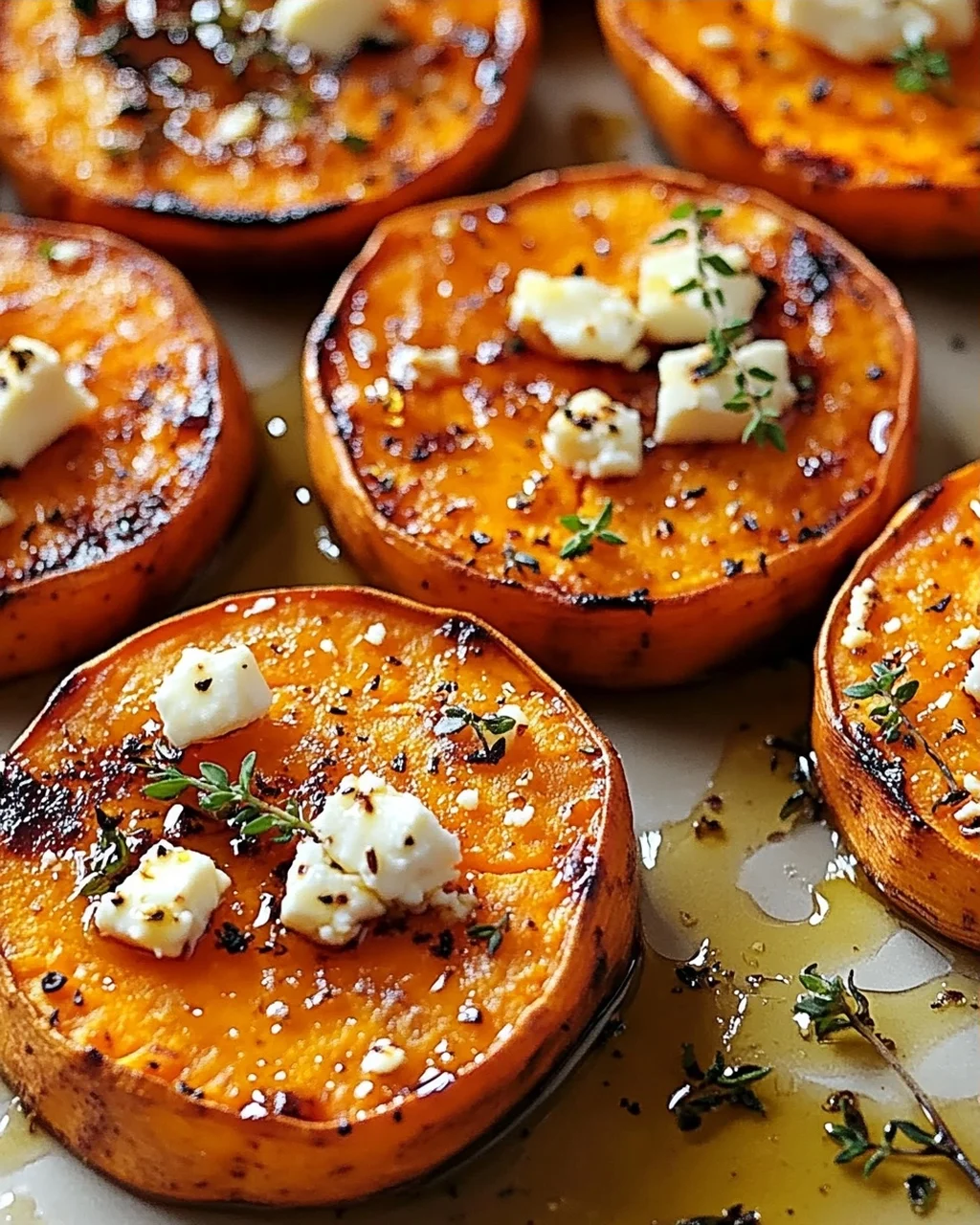 Honig-Feta Süßkartoffel-Rounds