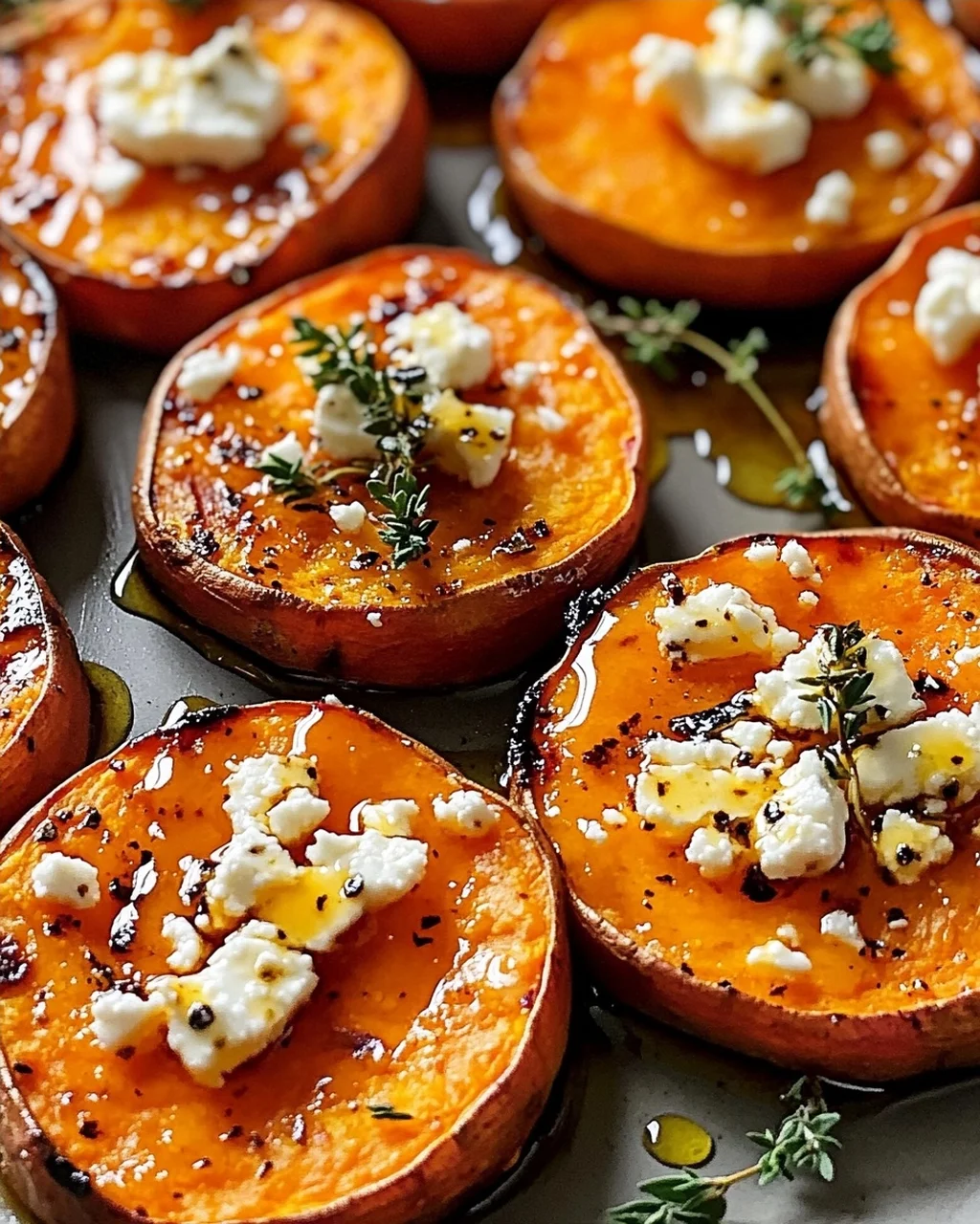 Honig-Feta Süßkartoffel-Rounds