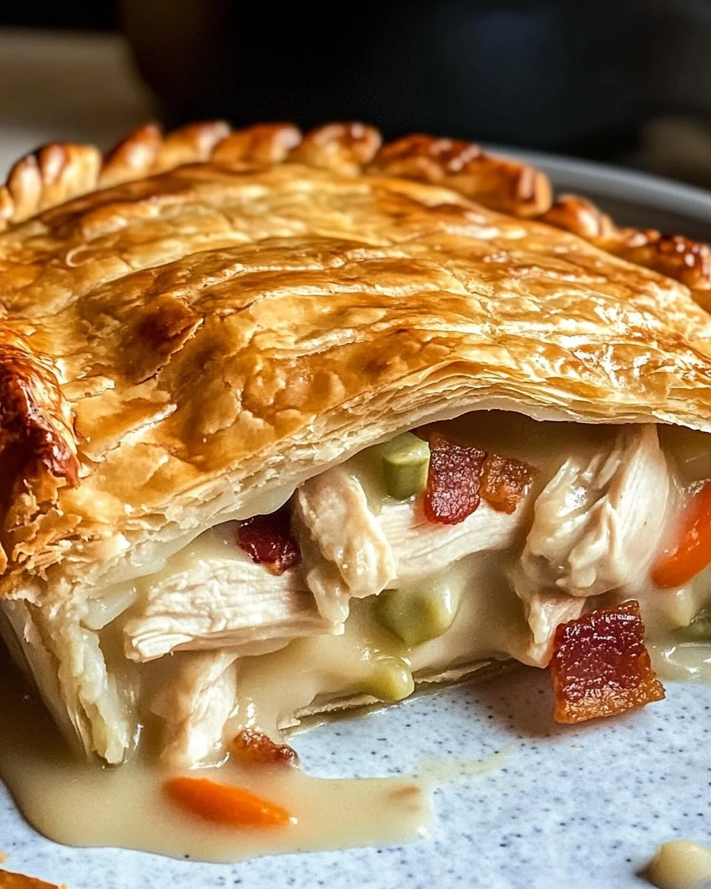 Hühnchen und Speck Pie für dein Wohlfühlessen
