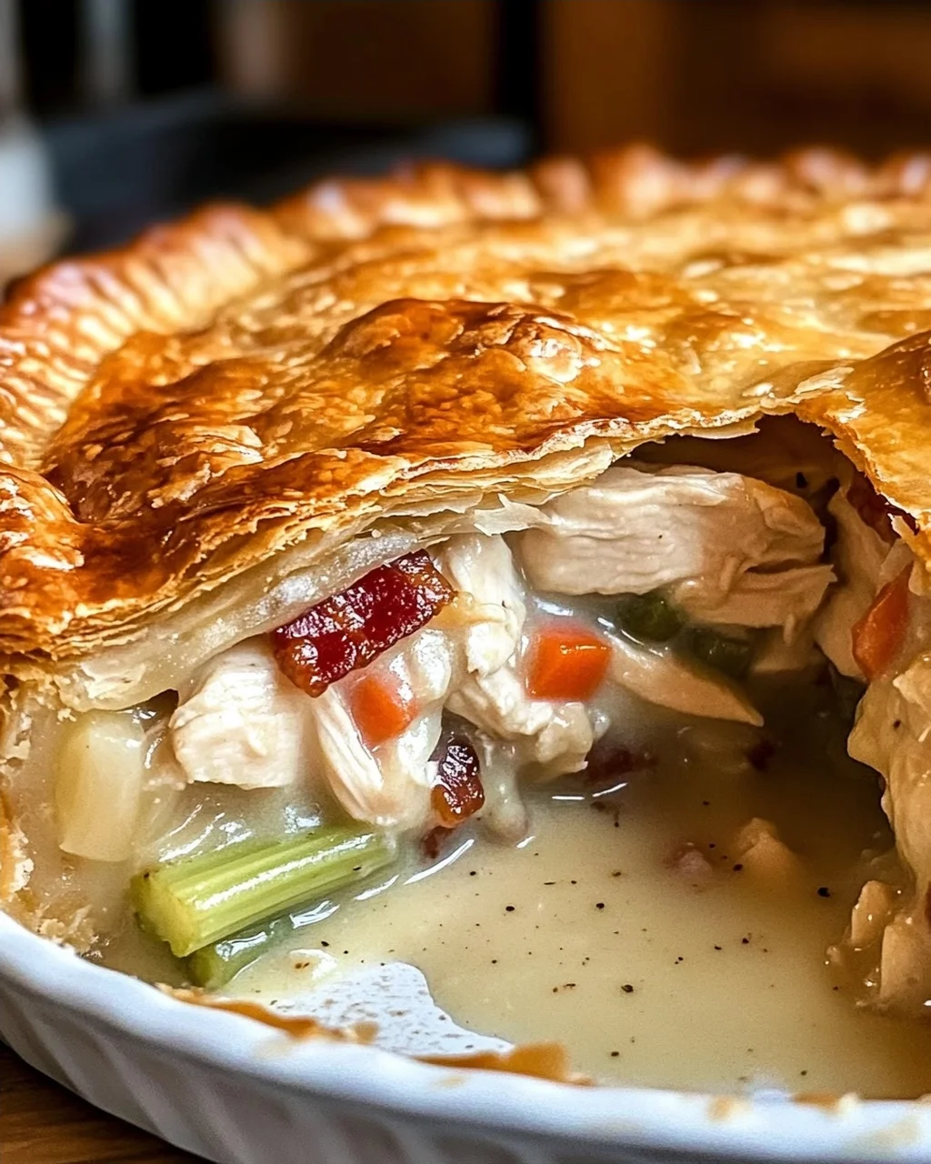 Hühnchen und Speck Pie für dein Wohlfühlessen