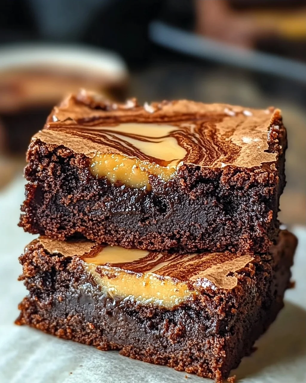 Kaffee-Brownies mit gesüßter Kondensmilch-Schicht