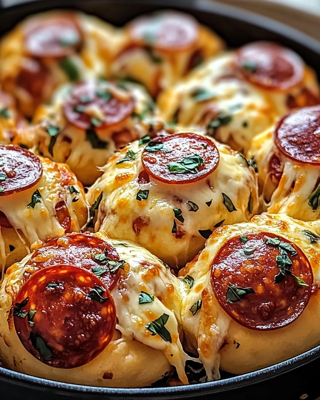Käse-Pepperoni-Pizza-Bomben für den perfekten Snack