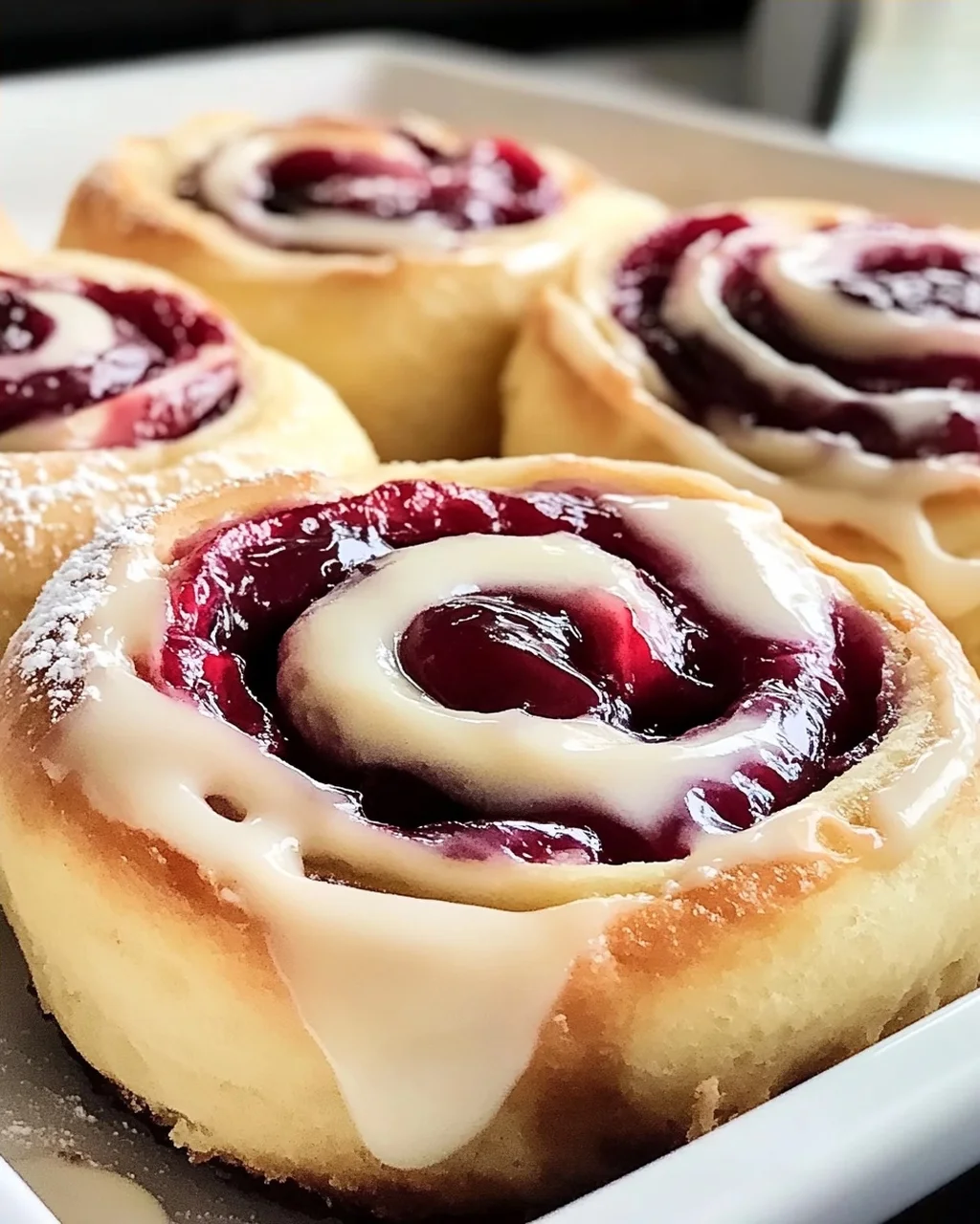 Kirschen Zimtschnecken mit hausgemilter Füllung genießen