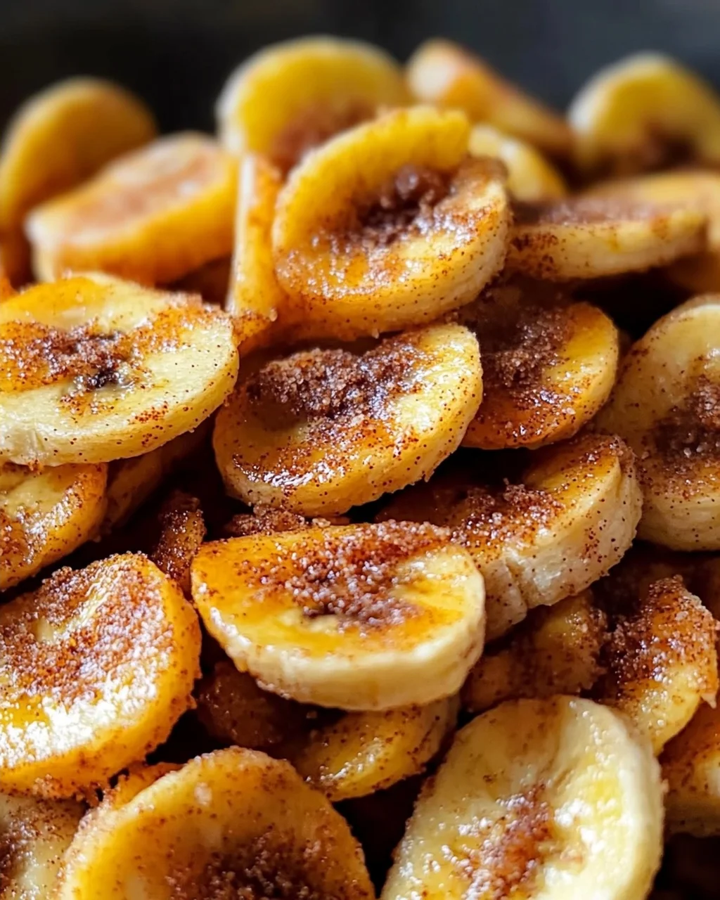 Knusprige Airfryer Zimt Bananenchips