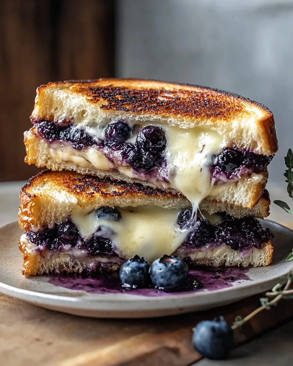 Knuspriger Blaubeer Grilled Cheese: Der süß-salzige Hit!