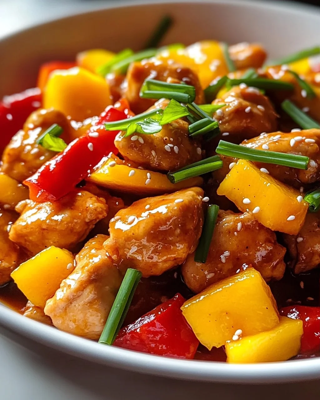 Mango Chicken mit süßer Paprika-Pracht