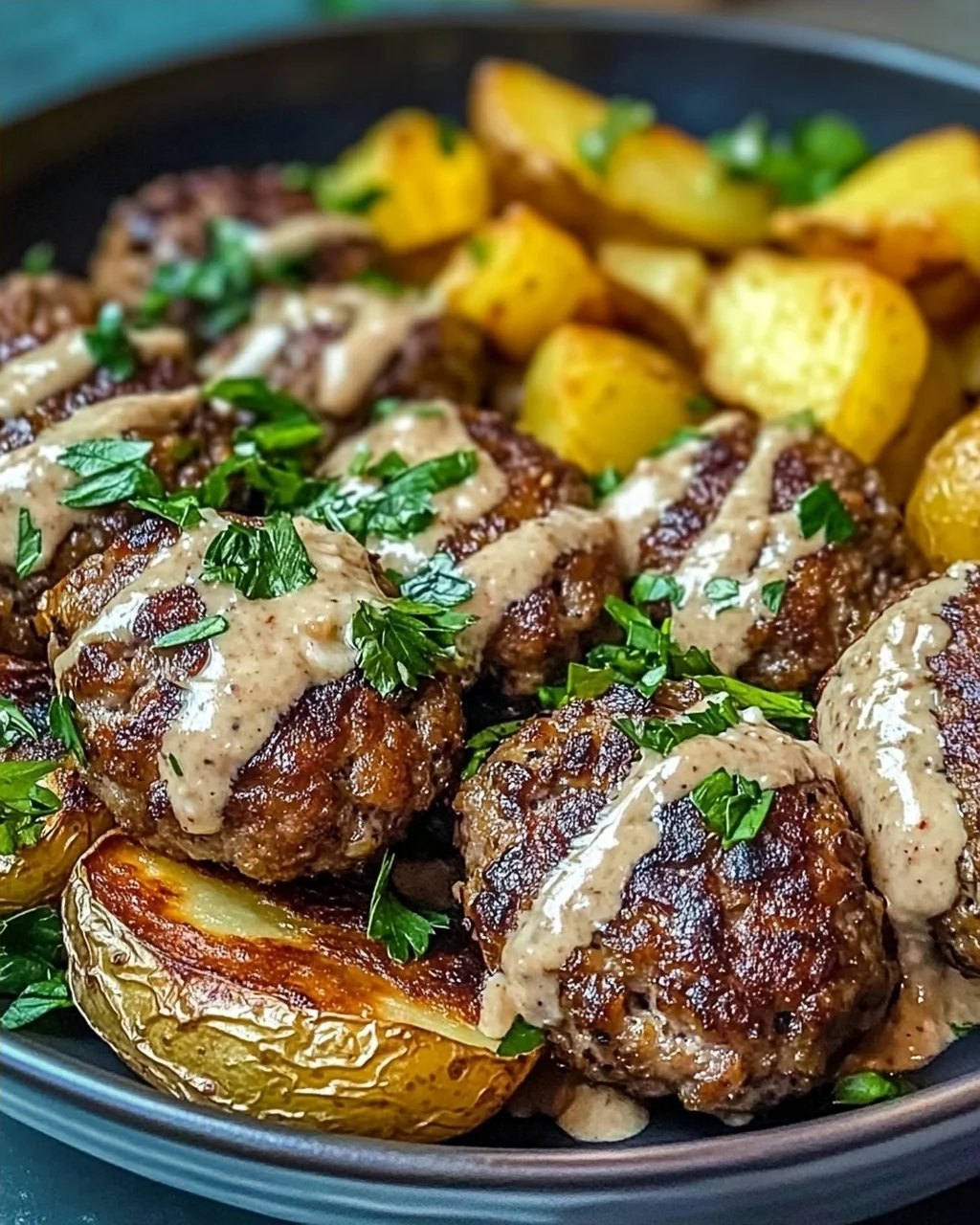 Mundwässernde Tahini-Kofta aus dem Ofen