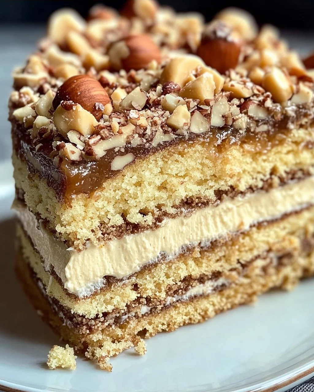Nusskuchen mit Nougatcreme