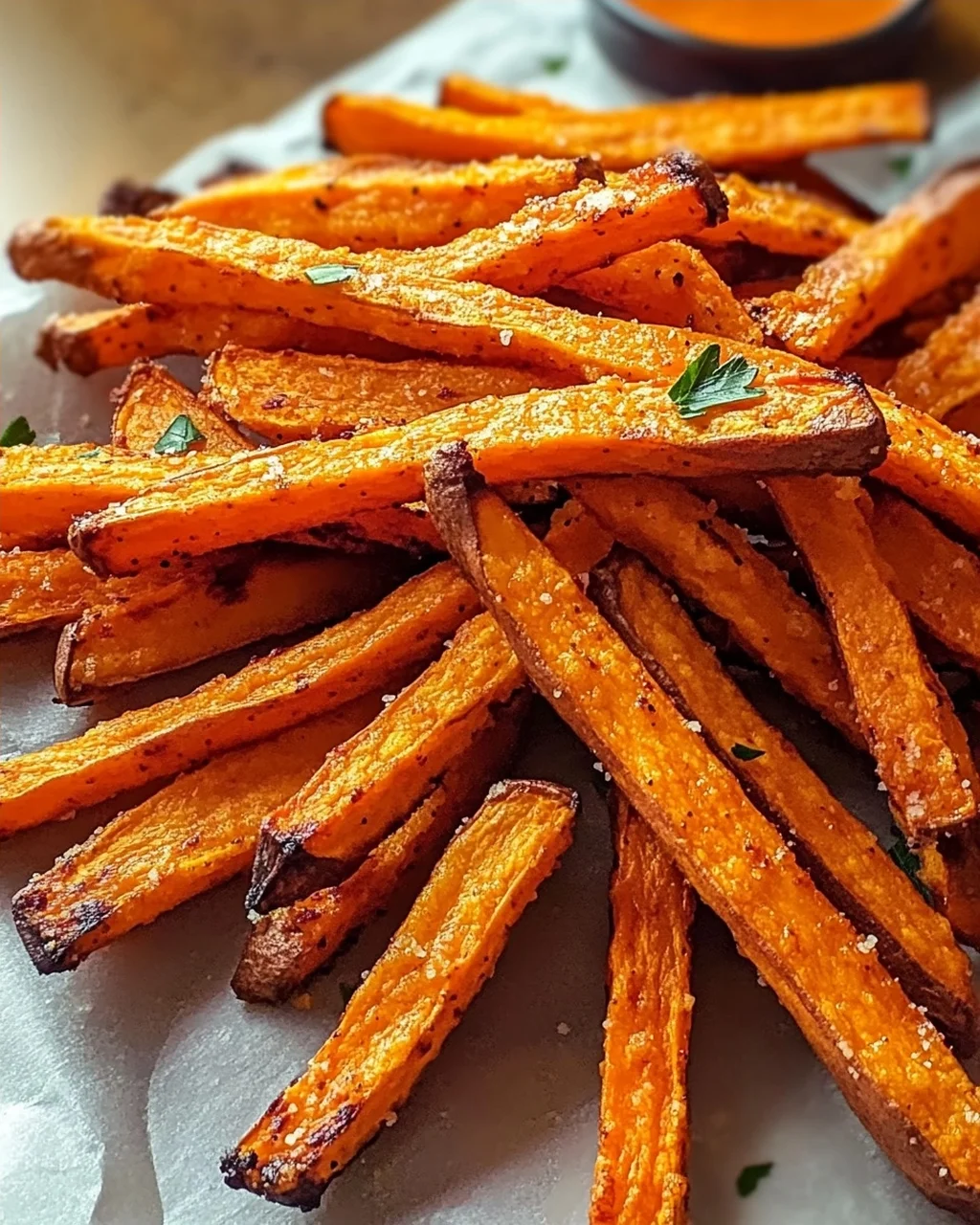 Ofen gebackene Süßkartoffel-Pommes: Knusprig & Gesund!