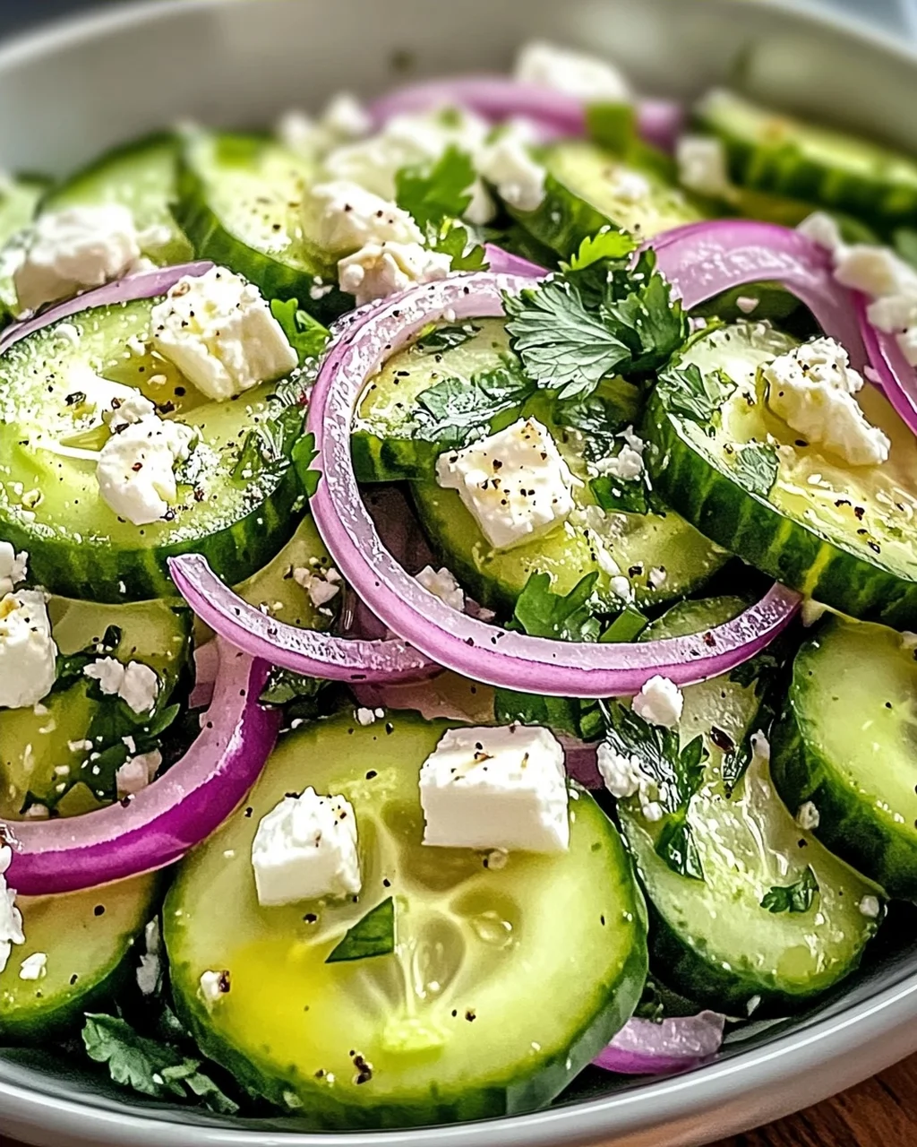Peruanischer Gurkensalat mit spritzigem Limetten-Dressing