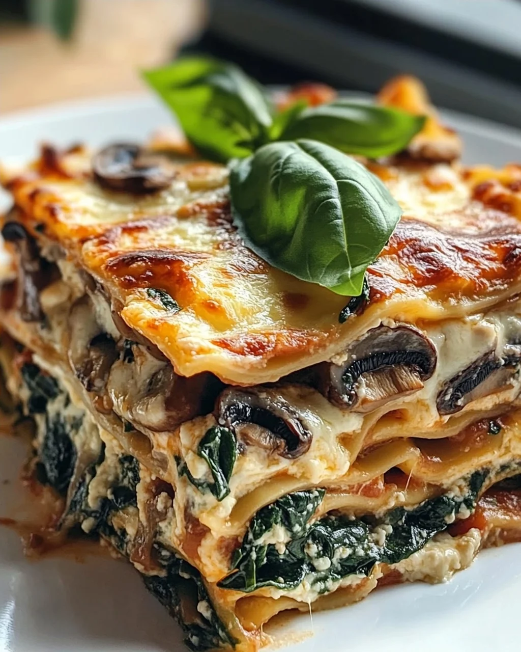 Pilz-Spinat-Lasagne