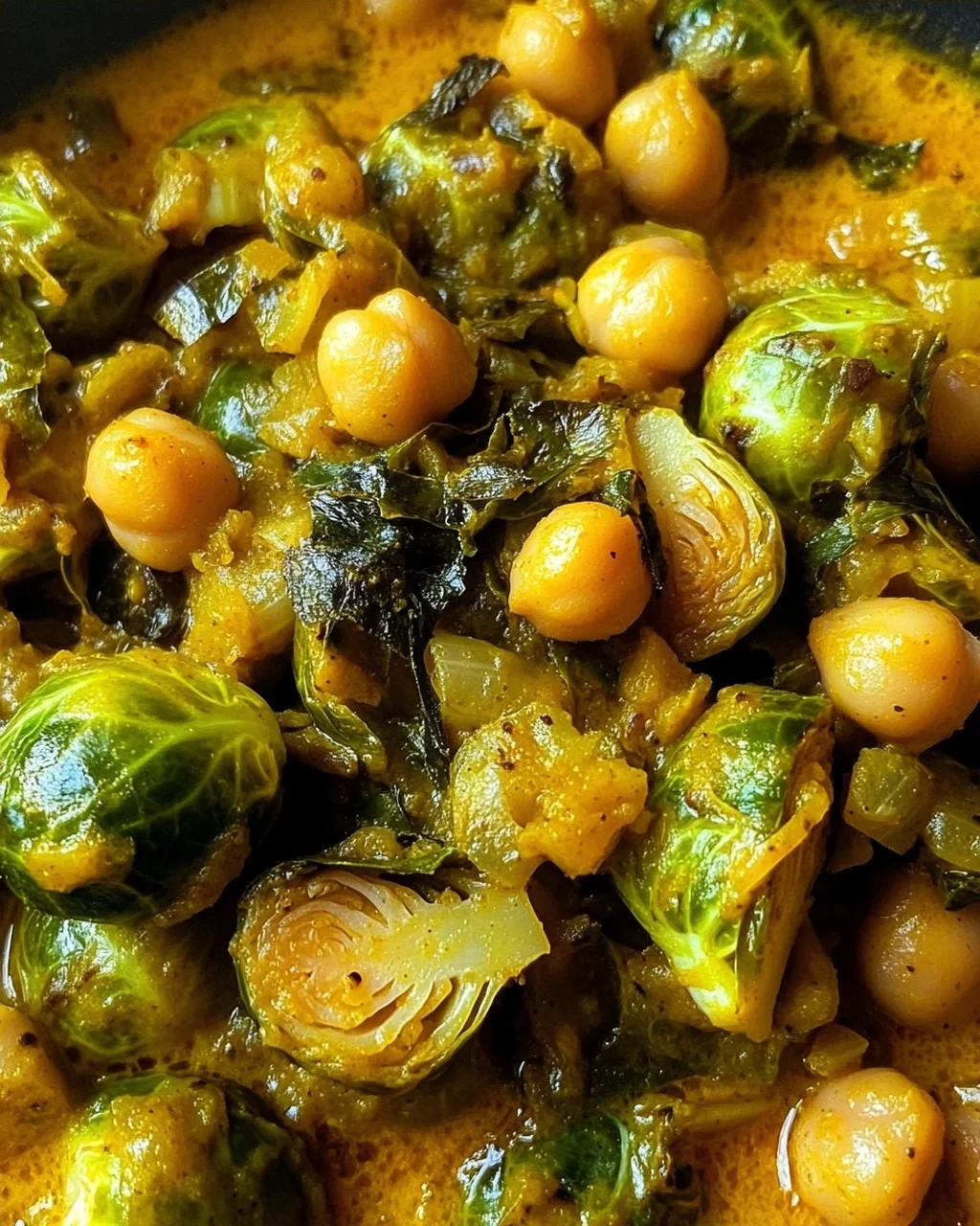 Rosenkohl-Curry mit Kichererbsen