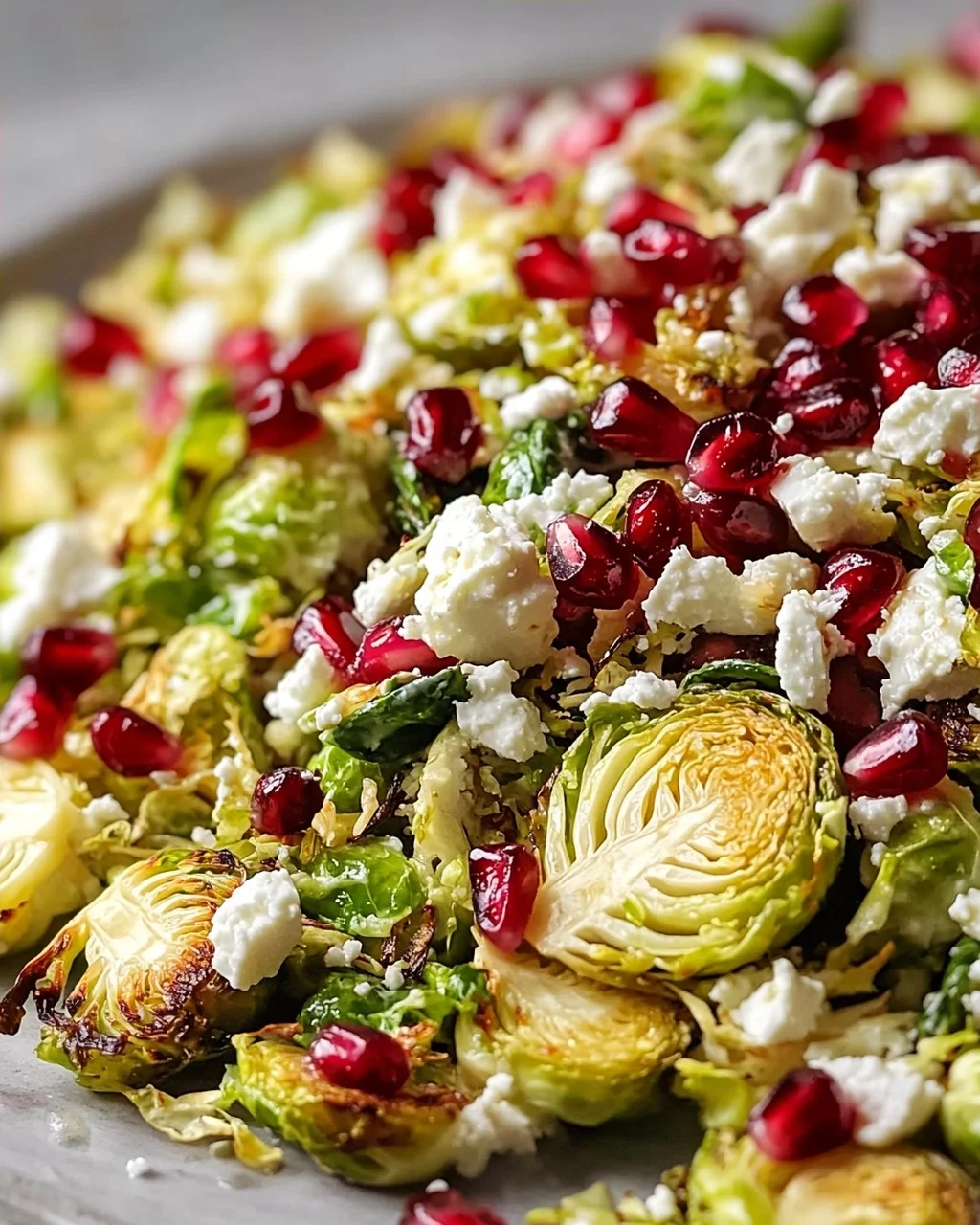 Rosenkohl Salat mit Granatapfel & Feta: Frisch & Lecker!