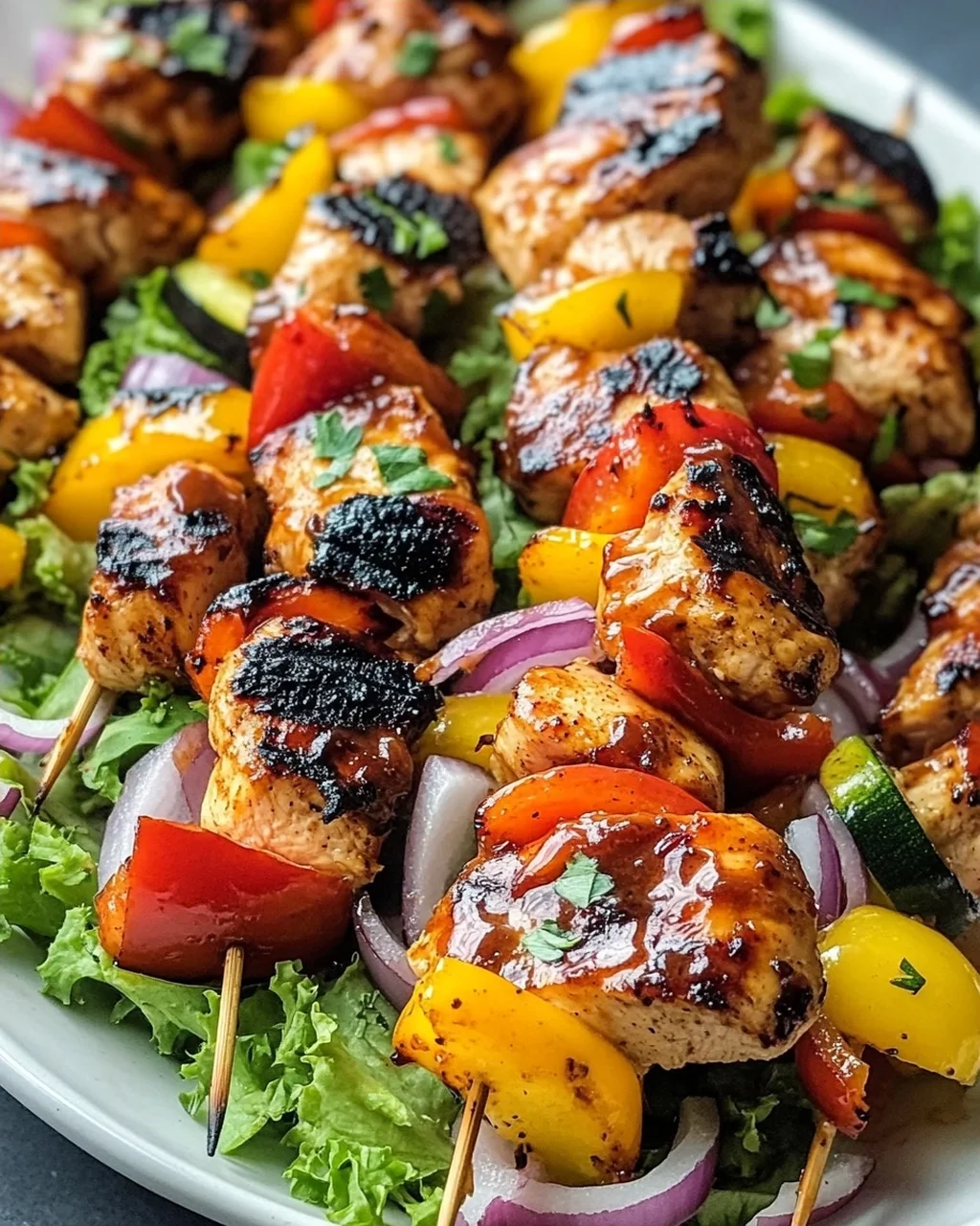 Saftiger BBQ Chicken Spießsalat – Dein neues Lieblingsrezept!