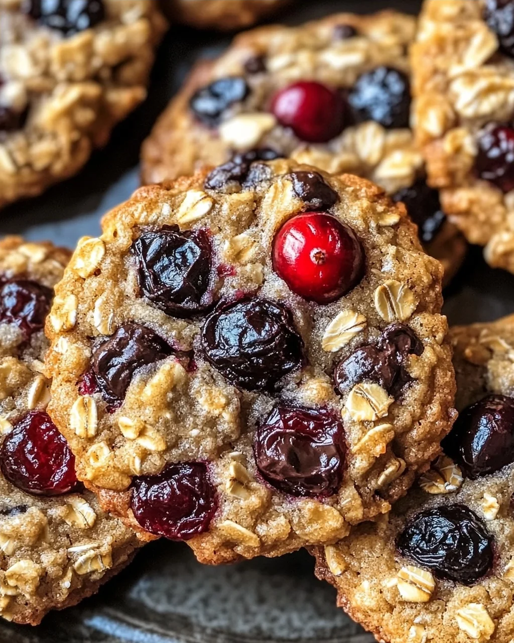 Schokoladen-Cranberry-Haferkekse für Naschkatzen