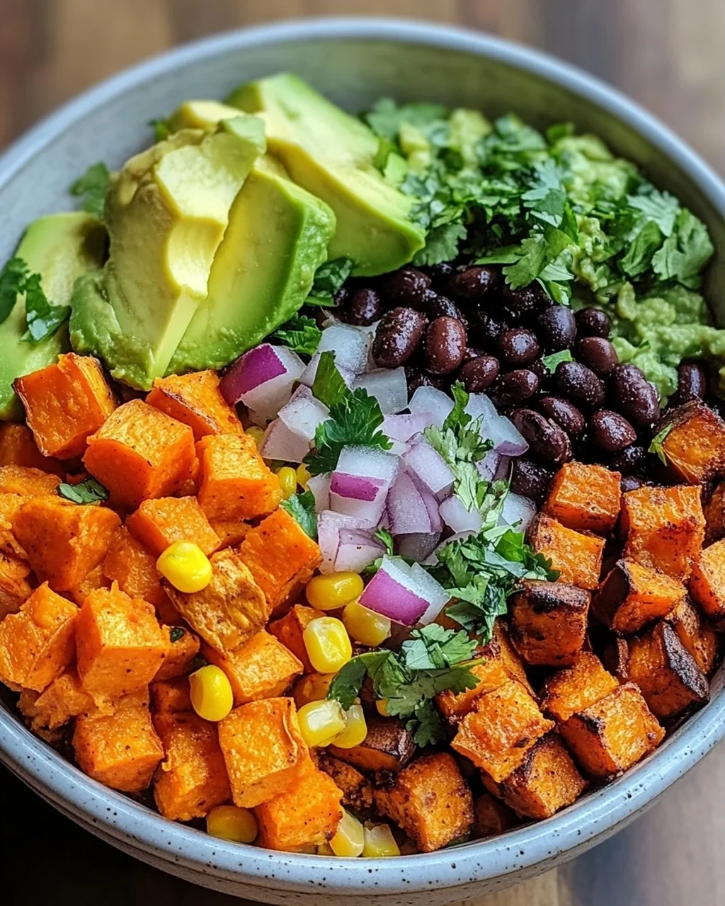 Süßkartoffel Burrito Bowl