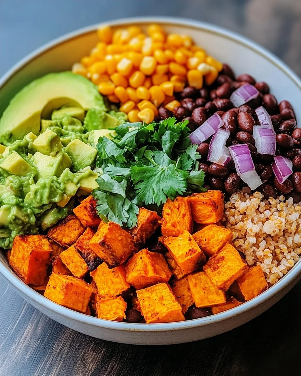 Süßkartoffel Burrito Bowl
