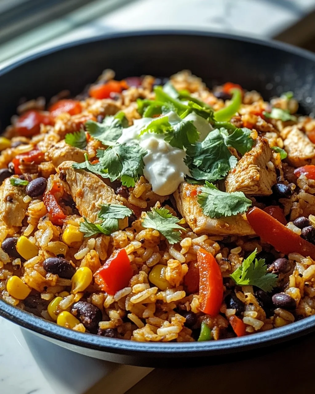 Taco Pfanne mit Huhn und Reis – Schnelles Rezept für Genuss!