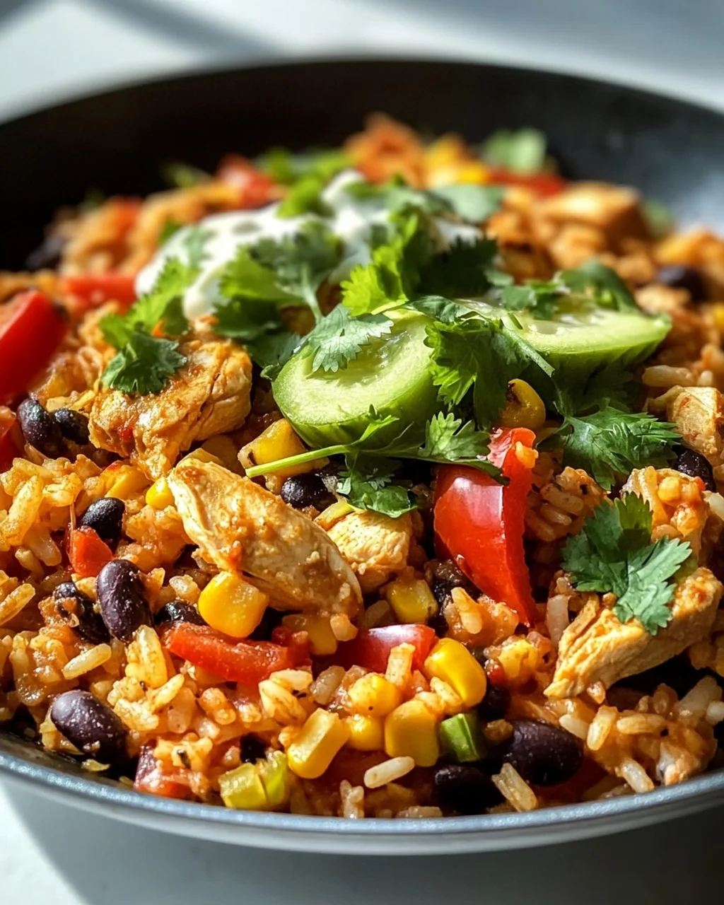 Taco Pfanne mit Huhn und Reis – Schnelles Rezept für Genuss!