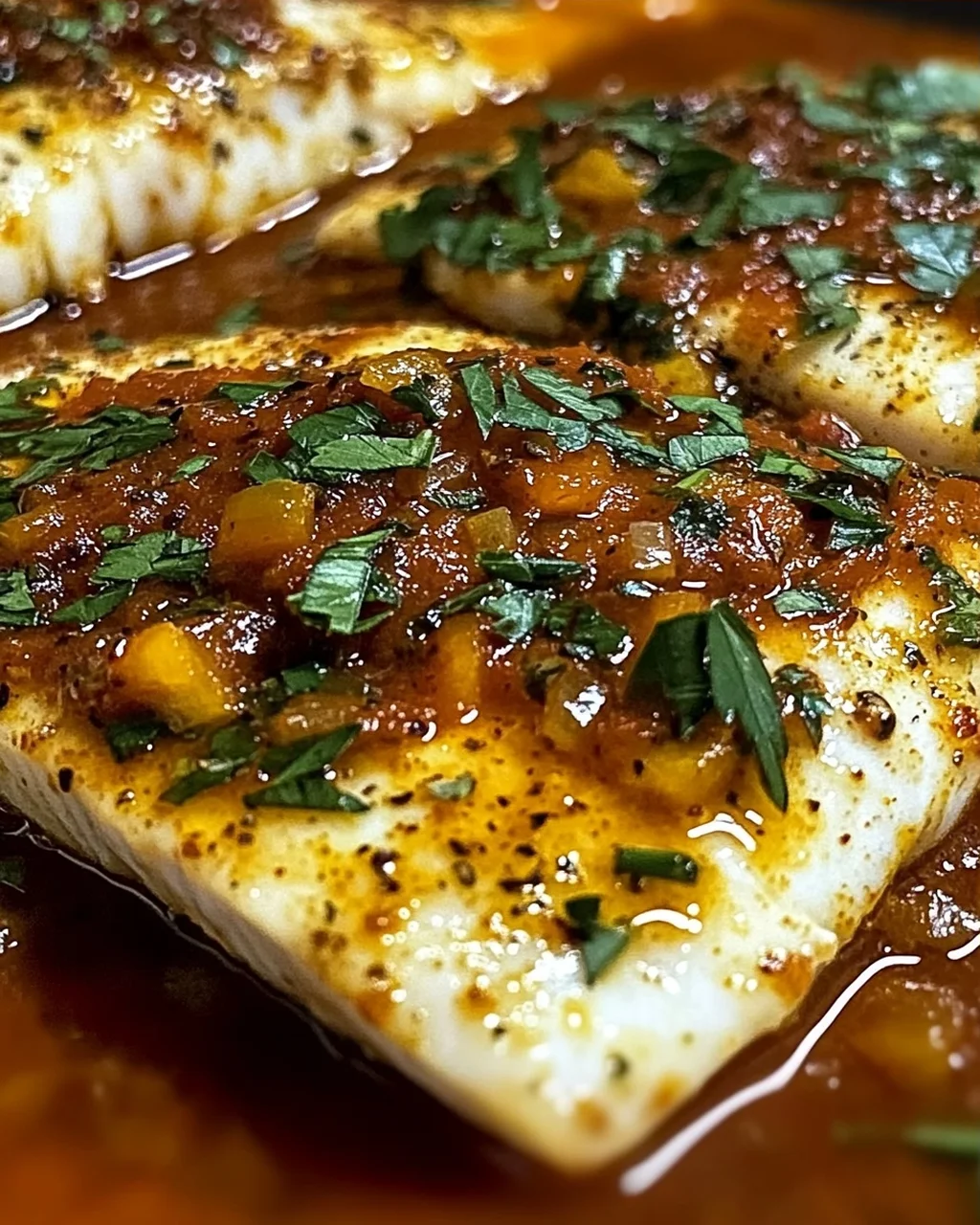 Tilapia in gerösteter Paprikasauce schnell zubereitet