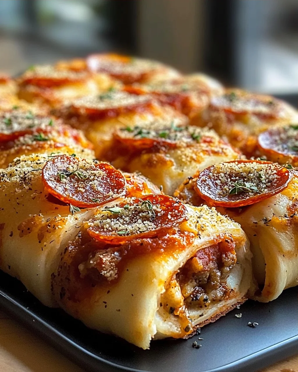 Unwiderstehliche High Protein Rind-Peperoni Pizzarollen