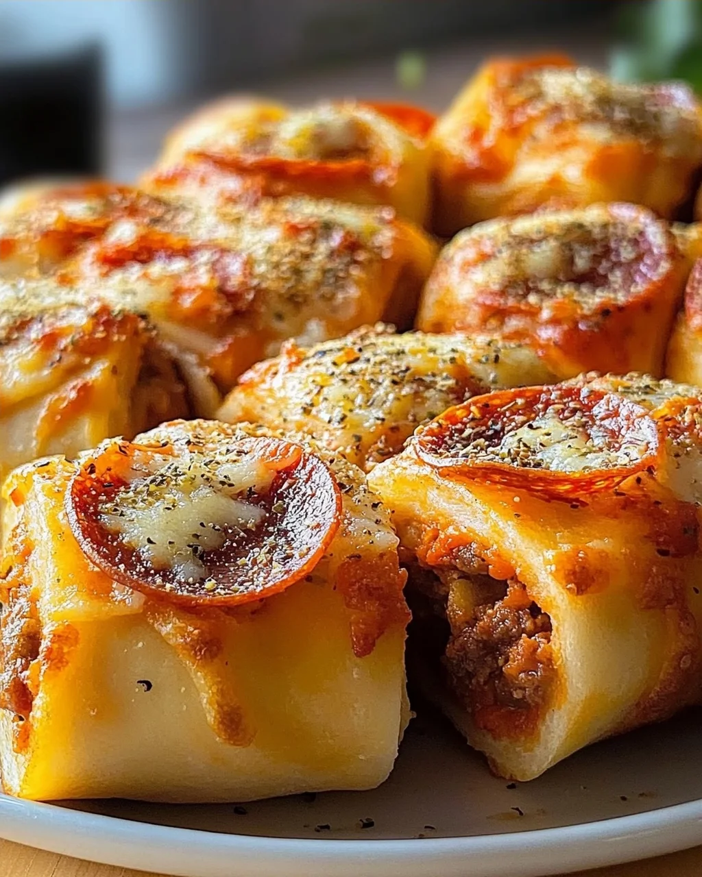 Unwiderstehliche High Protein Rind-Peperoni Pizzarollen