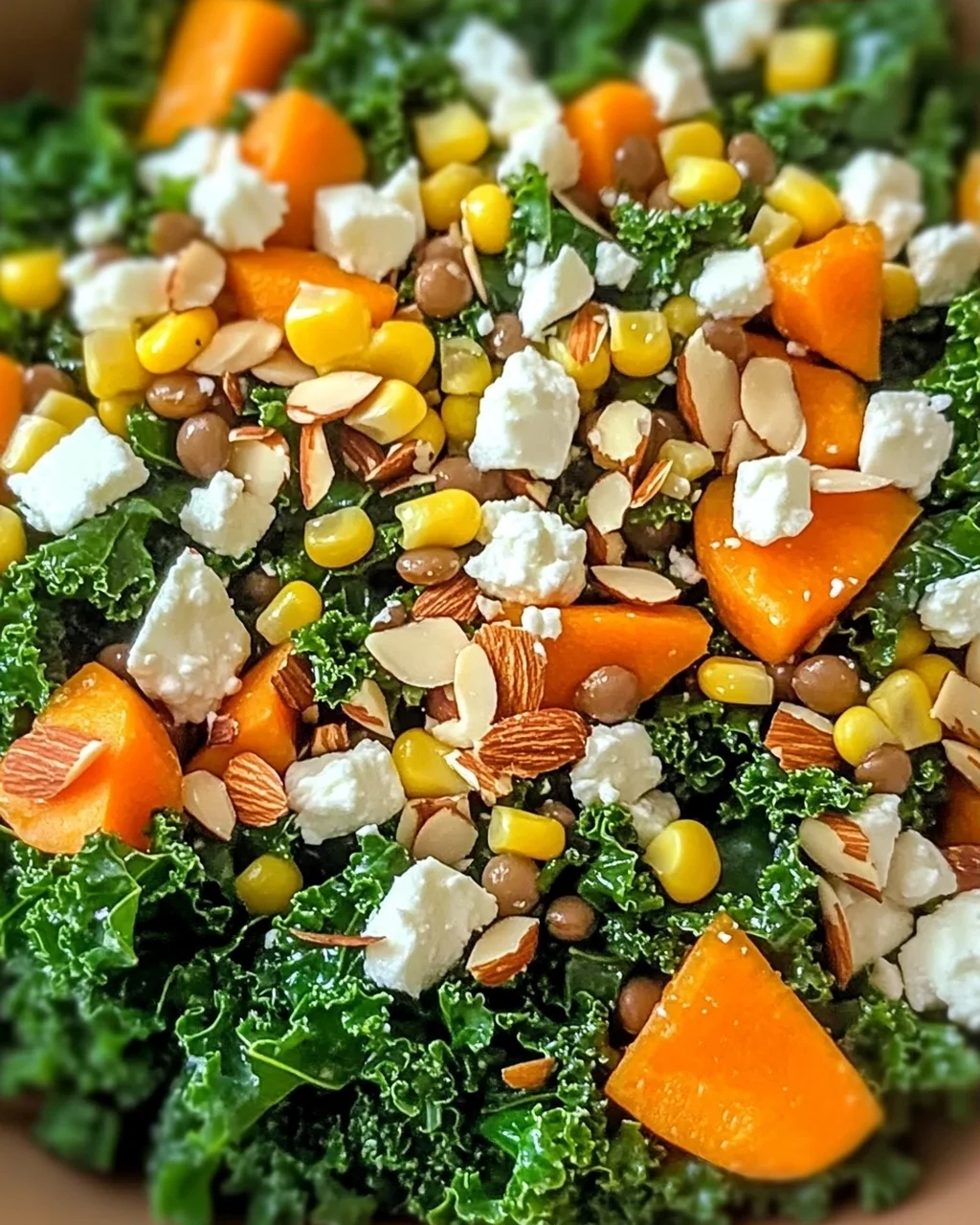 Warmer Grünkohlsalat mit Linsen für schnelles Wohlfühlen