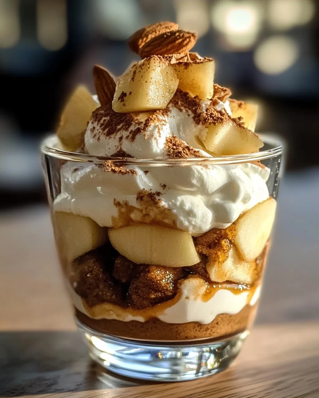 Winterliche Spekulatius-Creme mit Bratapfelkompott