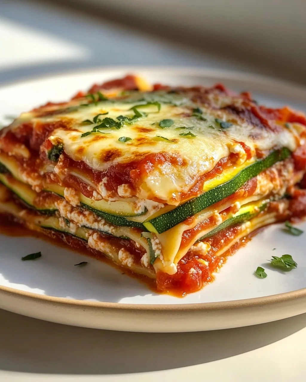 Zucchini Lasagne: Leicht & Lecker mit Tomate & Mozzarella
